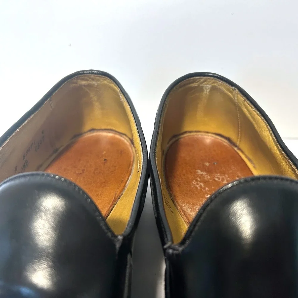 Allen Edmonds Grayson Tassel Loafer Men 9.5 Black Leather Dress Shoes USA Preppy
